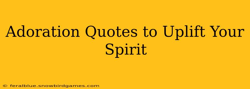 Adoration Quotes to Uplift Your Spirit