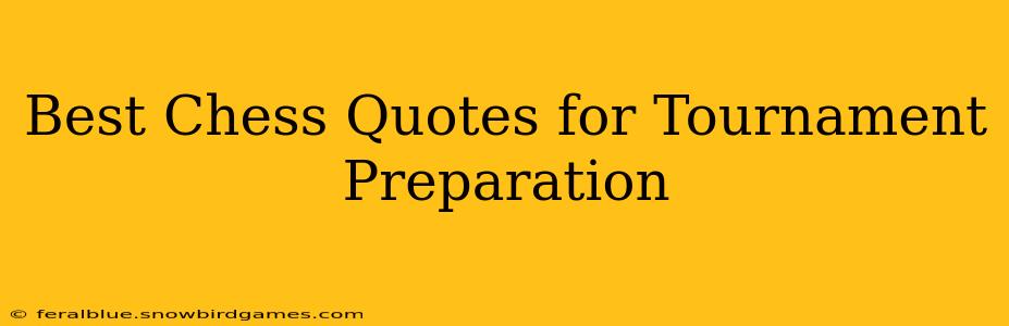 Best Chess Quotes for Tournament Preparation
