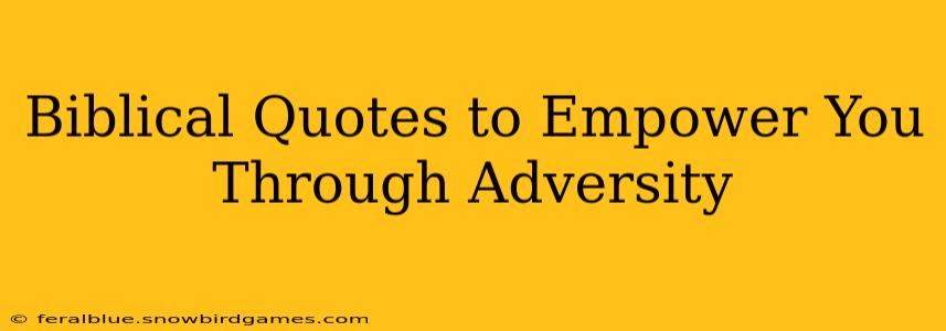 Biblical Quotes to Empower You Through Adversity