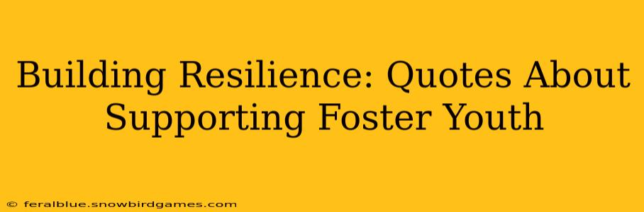 Building Resilience: Quotes About Supporting Foster Youth