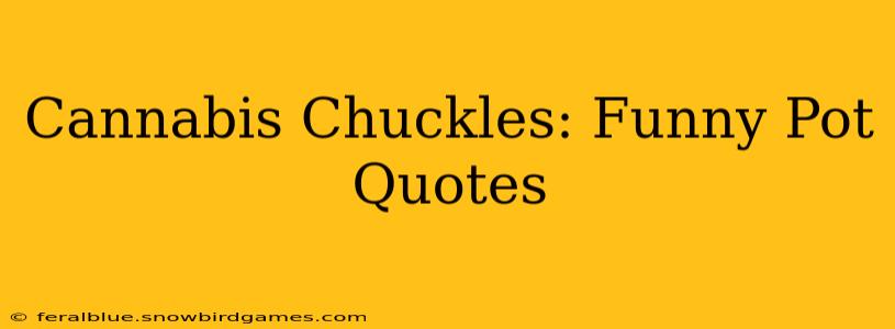 Cannabis Chuckles: Funny Pot Quotes