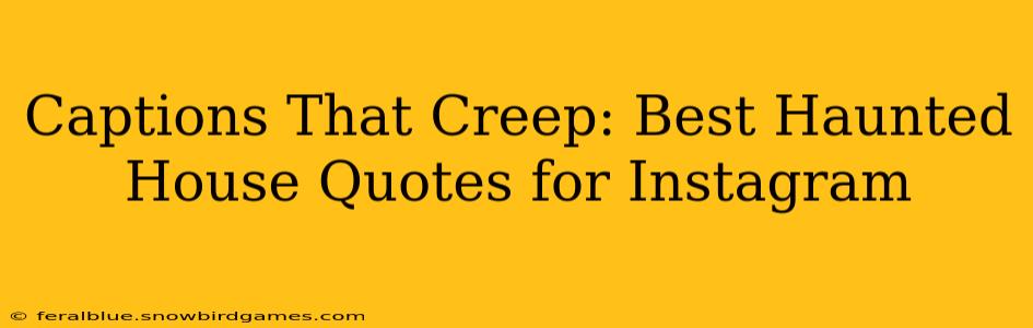 Captions That Creep: Best Haunted House Quotes for Instagram