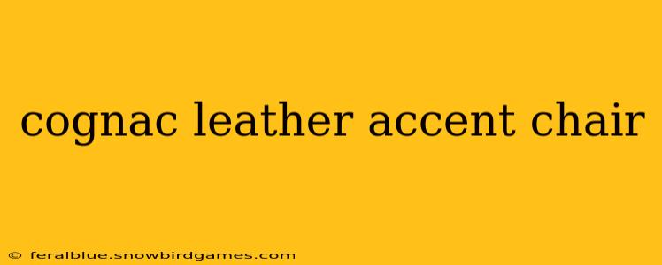 cognac leather accent chair