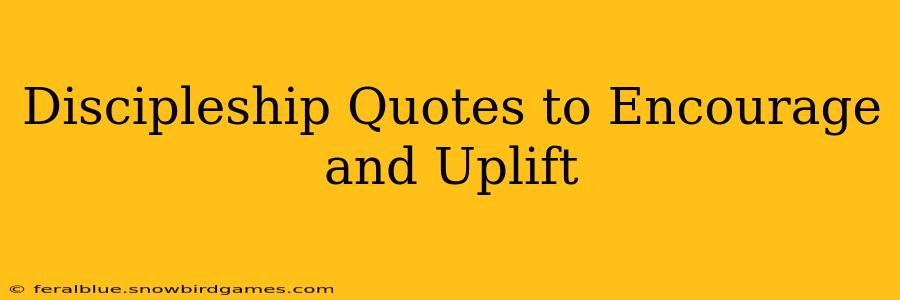 Discipleship Quotes to Encourage and Uplift