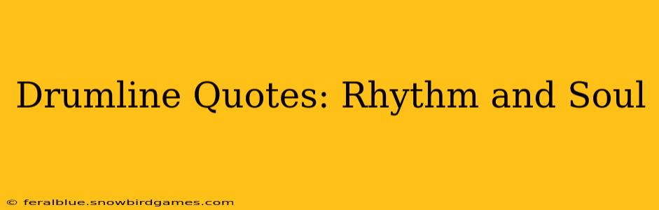 Drumline Quotes: Rhythm and Soul
