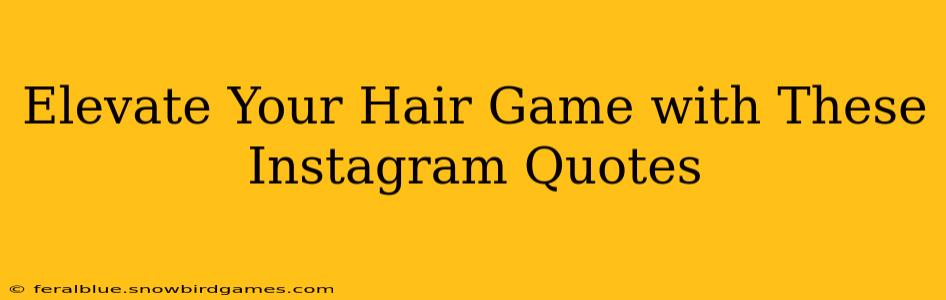 Elevate Your Hair Game with These Instagram Quotes