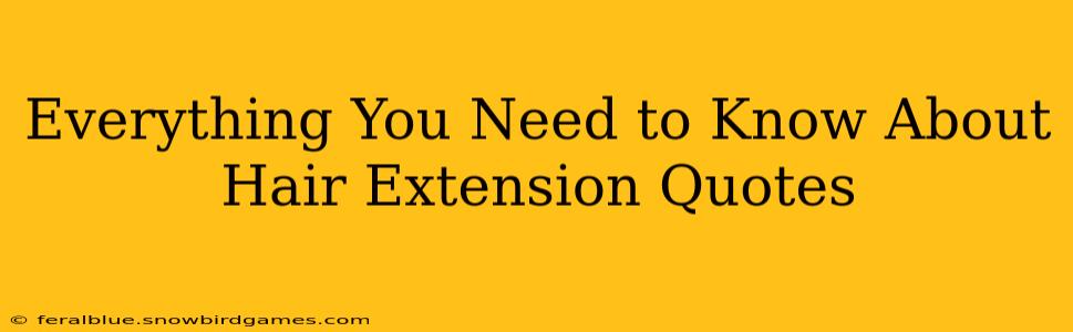 Everything You Need to Know About Hair Extension Quotes