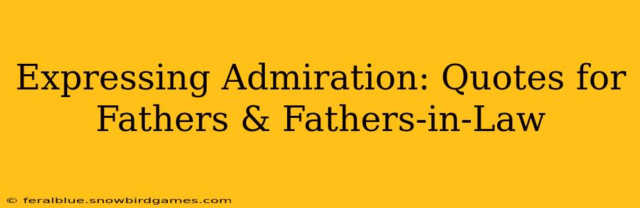 Expressing Admiration: Quotes for Fathers & Fathers-in-Law