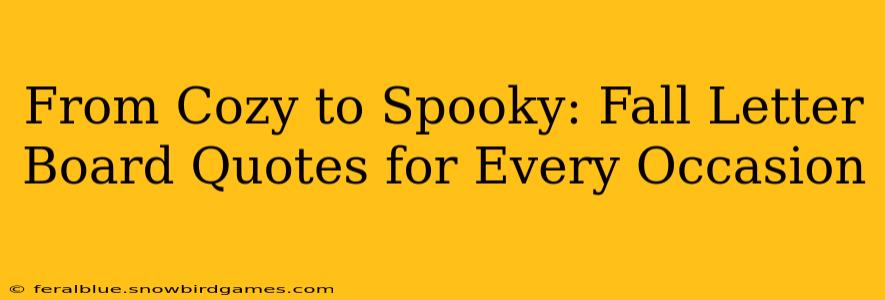 From Cozy to Spooky: Fall Letter Board Quotes for Every Occasion