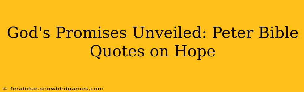 God's Promises Unveiled: Peter Bible Quotes on Hope