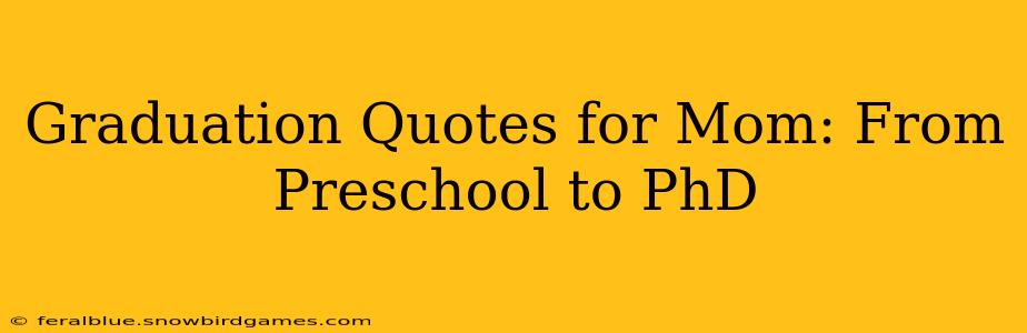 Graduation Quotes for Mom: From Preschool to PhD