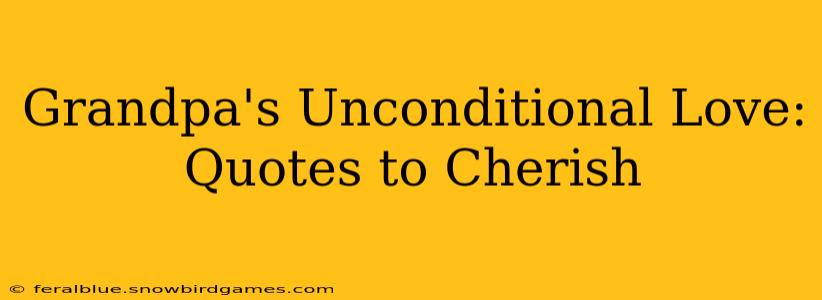 Grandpa's Unconditional Love: Quotes to Cherish