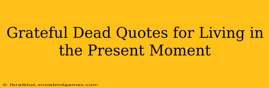 Grateful Dead Quotes for Living in the Present Moment