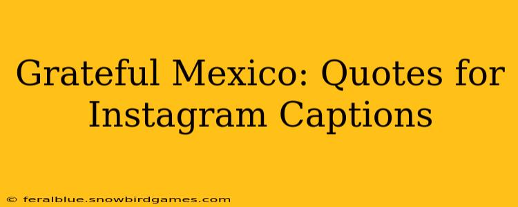 Grateful Mexico: Quotes for Instagram Captions