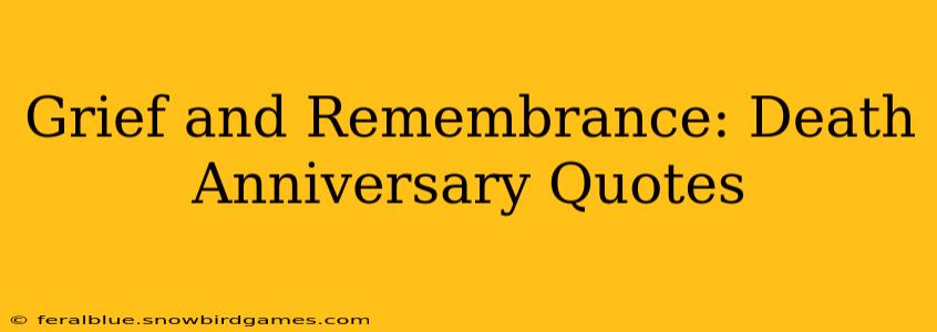 Grief and Remembrance: Death Anniversary Quotes
