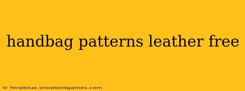 handbag patterns leather free