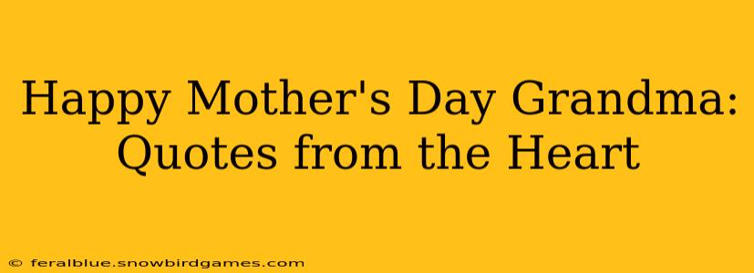 Happy Mother's Day Grandma: Quotes from the Heart