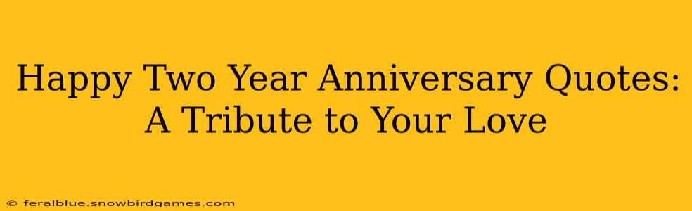 Happy Two Year Anniversary Quotes: A Tribute to Your Love