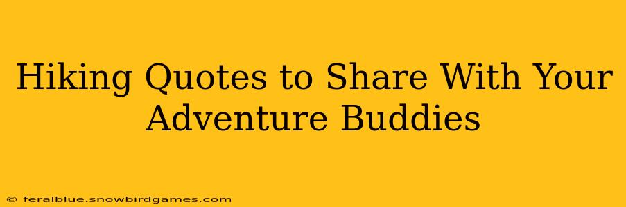 Hiking Quotes to Share With Your Adventure Buddies