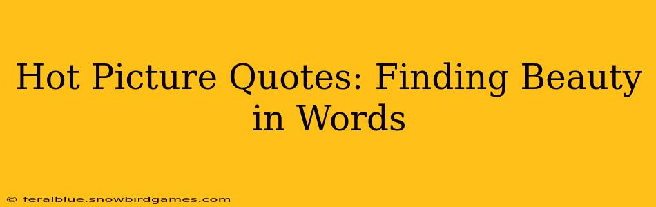 Hot Picture Quotes: Finding Beauty in Words