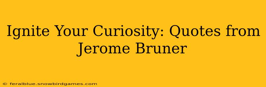 Ignite Your Curiosity: Quotes from Jerome Bruner