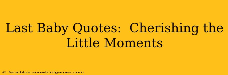 Last Baby Quotes:  Cherishing the Little Moments