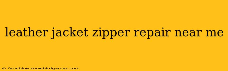 leather jacket zipper repair near me