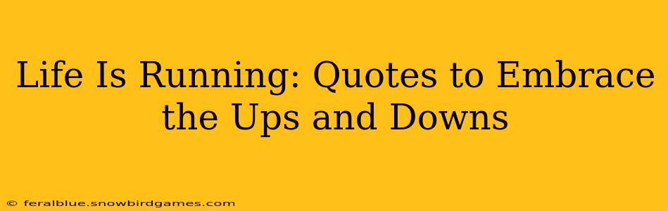 Life Is Running: Quotes to Embrace the Ups and Downs