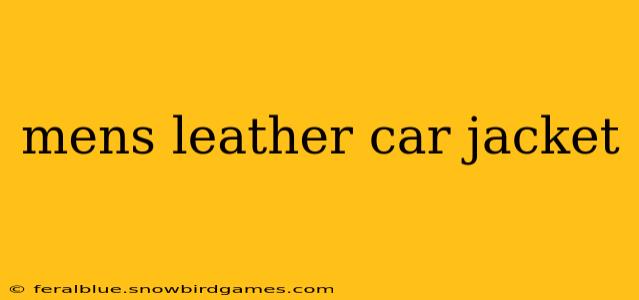 mens leather car jacket