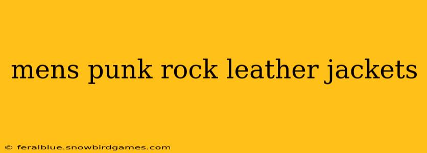 mens punk rock leather jackets