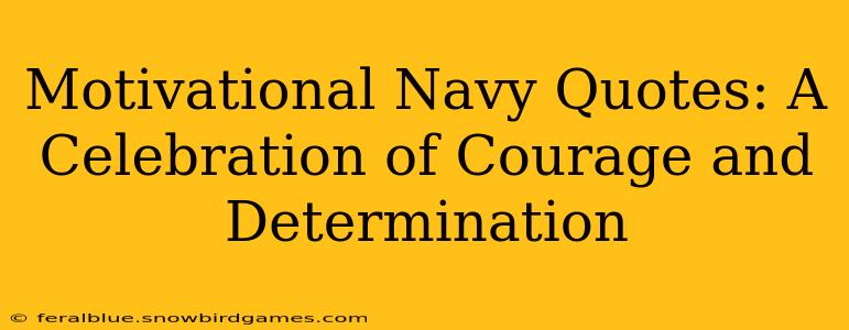 Motivational Navy Quotes: A Celebration of Courage and Determination