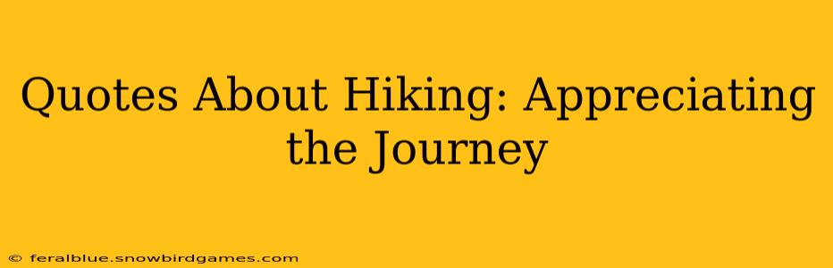 Quotes About Hiking: Appreciating the Journey