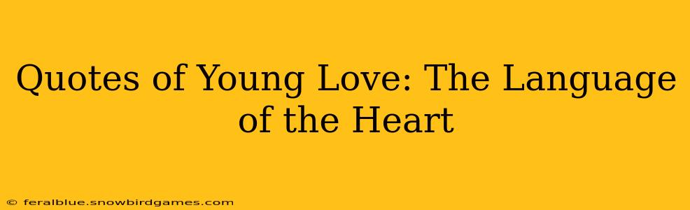 Quotes of Young Love: The Language of the Heart