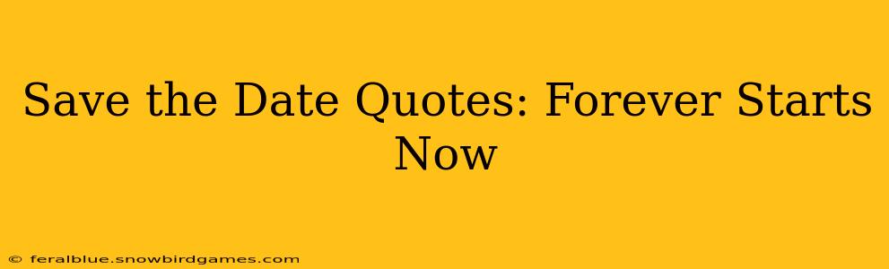 Save the Date Quotes: Forever Starts Now