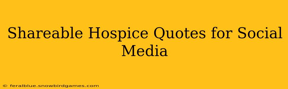 Shareable Hospice Quotes for Social Media