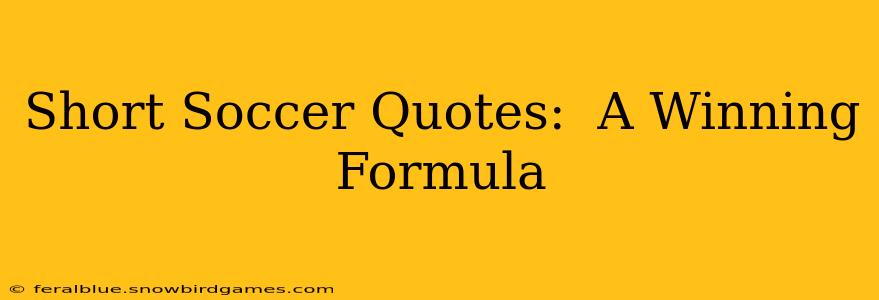 Short Soccer Quotes:  A Winning Formula