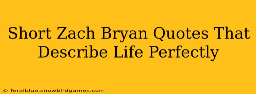 Short Zach Bryan Quotes That Describe Life Perfectly