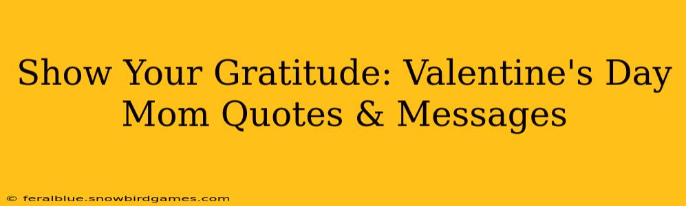 Show Your Gratitude: Valentine's Day Mom Quotes & Messages