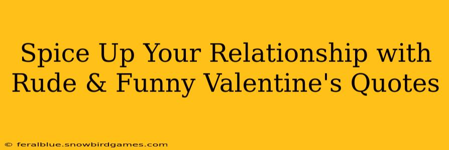 Spice Up Your Relationship with Rude & Funny Valentine's Quotes