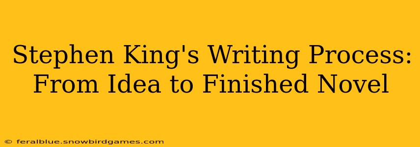 Stephen King's Writing Process: From Idea to Finished Novel