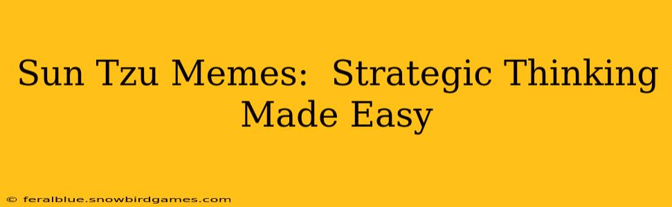 Sun Tzu Memes:  Strategic Thinking Made Easy