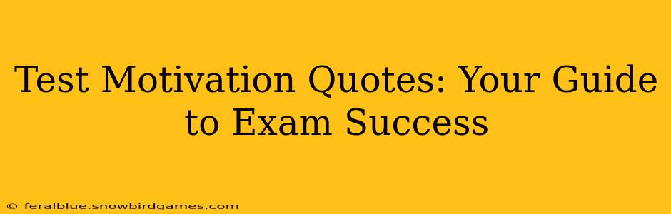 Test Motivation Quotes: Your Guide to Exam Success