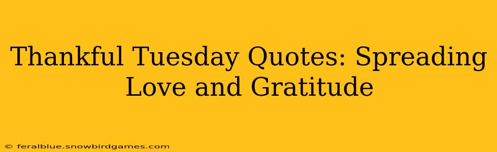 Thankful Tuesday Quotes: Spreading Love and Gratitude