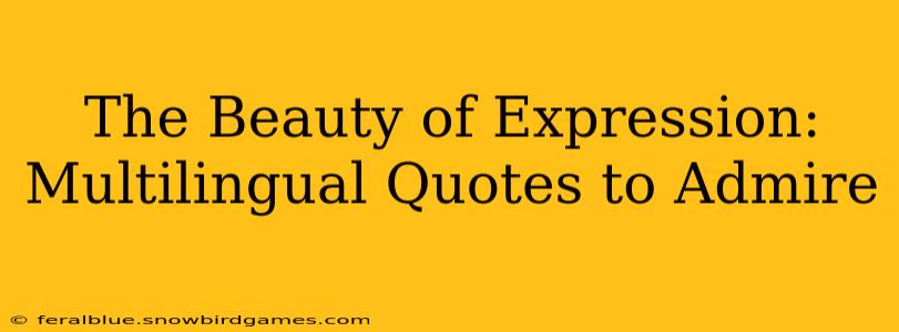 The Beauty of Expression: Multilingual Quotes to Admire