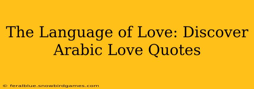 The Language of Love: Discover Arabic Love Quotes