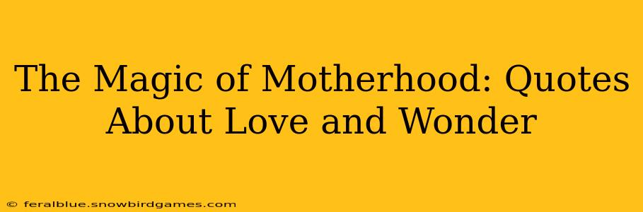 The Magic of Motherhood: Quotes About Love and Wonder