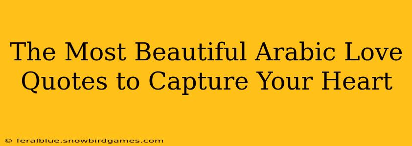 The Most Beautiful Arabic Love Quotes to Capture Your Heart