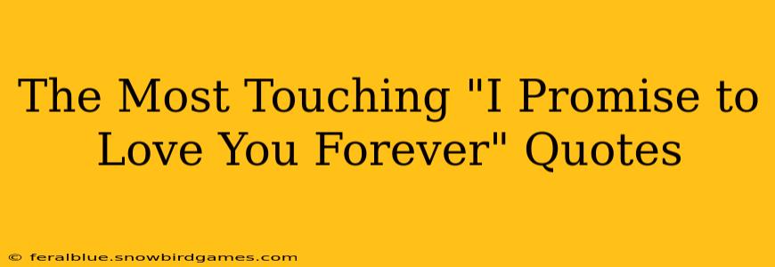 The Most Touching "I Promise to Love You Forever" Quotes