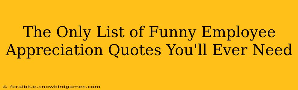 The Only List of Funny Employee Appreciation Quotes You'll Ever Need