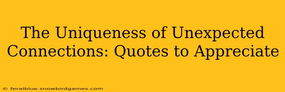 The Uniqueness of Unexpected Connections: Quotes to Appreciate